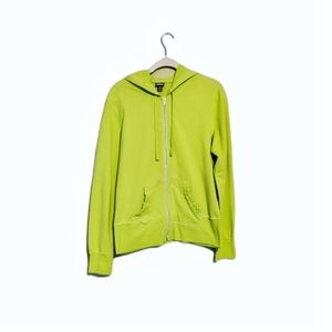 Vanity Lime green zip front lightweight jacket.